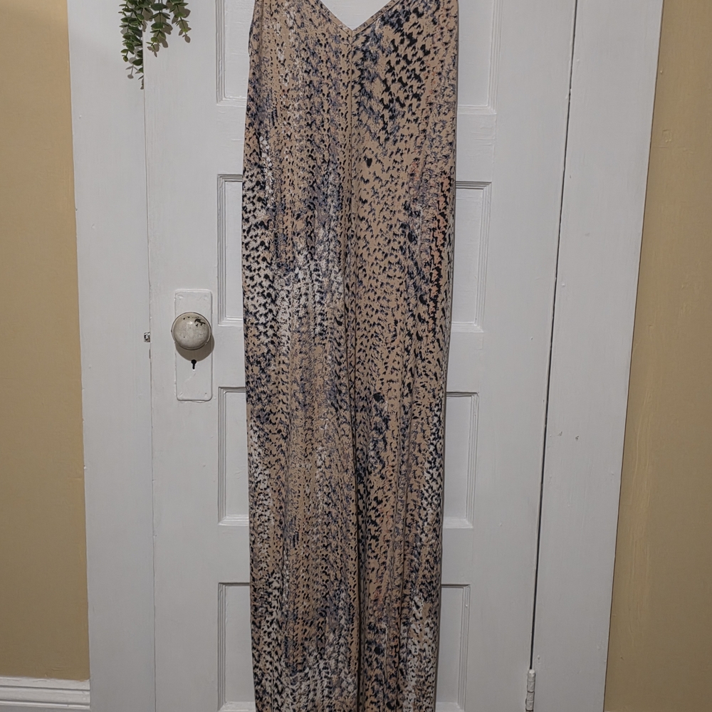 Stylish Tan and Black Jumpsuit